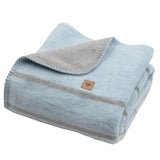 Baumwolldecke Oslo Stripes Baby Blue