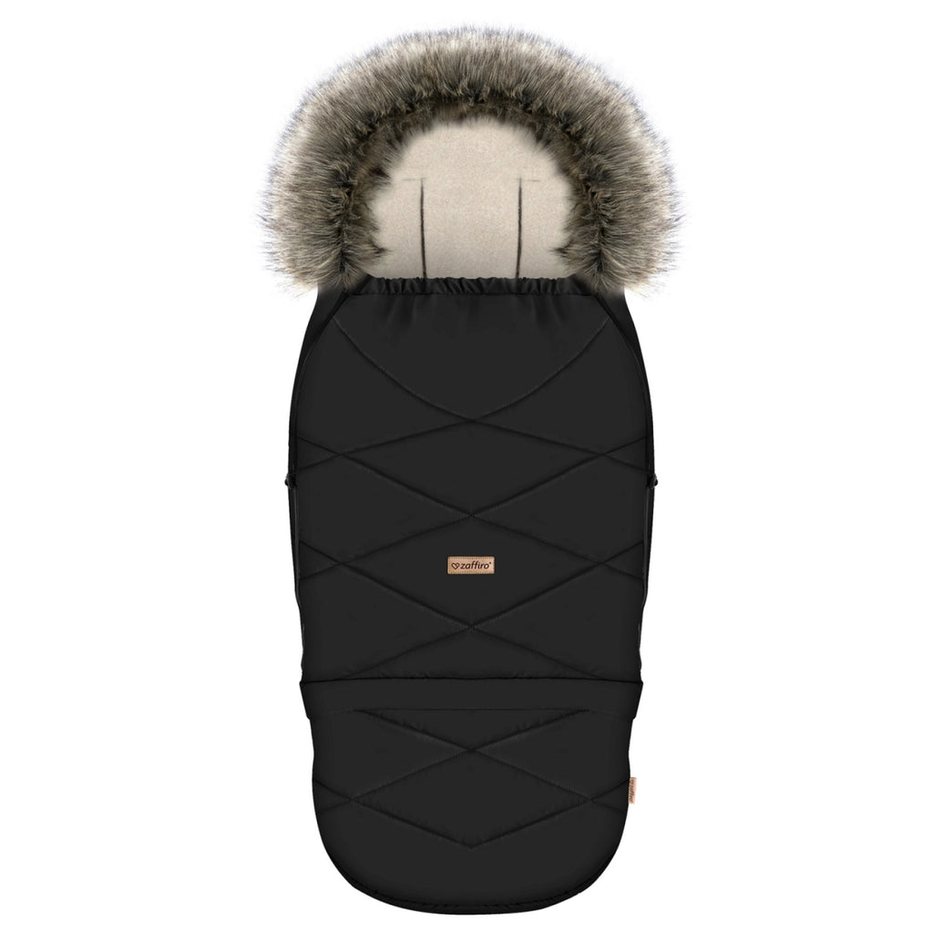 Fußsack GrowUP Aspen, Black – mitwachsender Babyfußsack 0–36 Monate