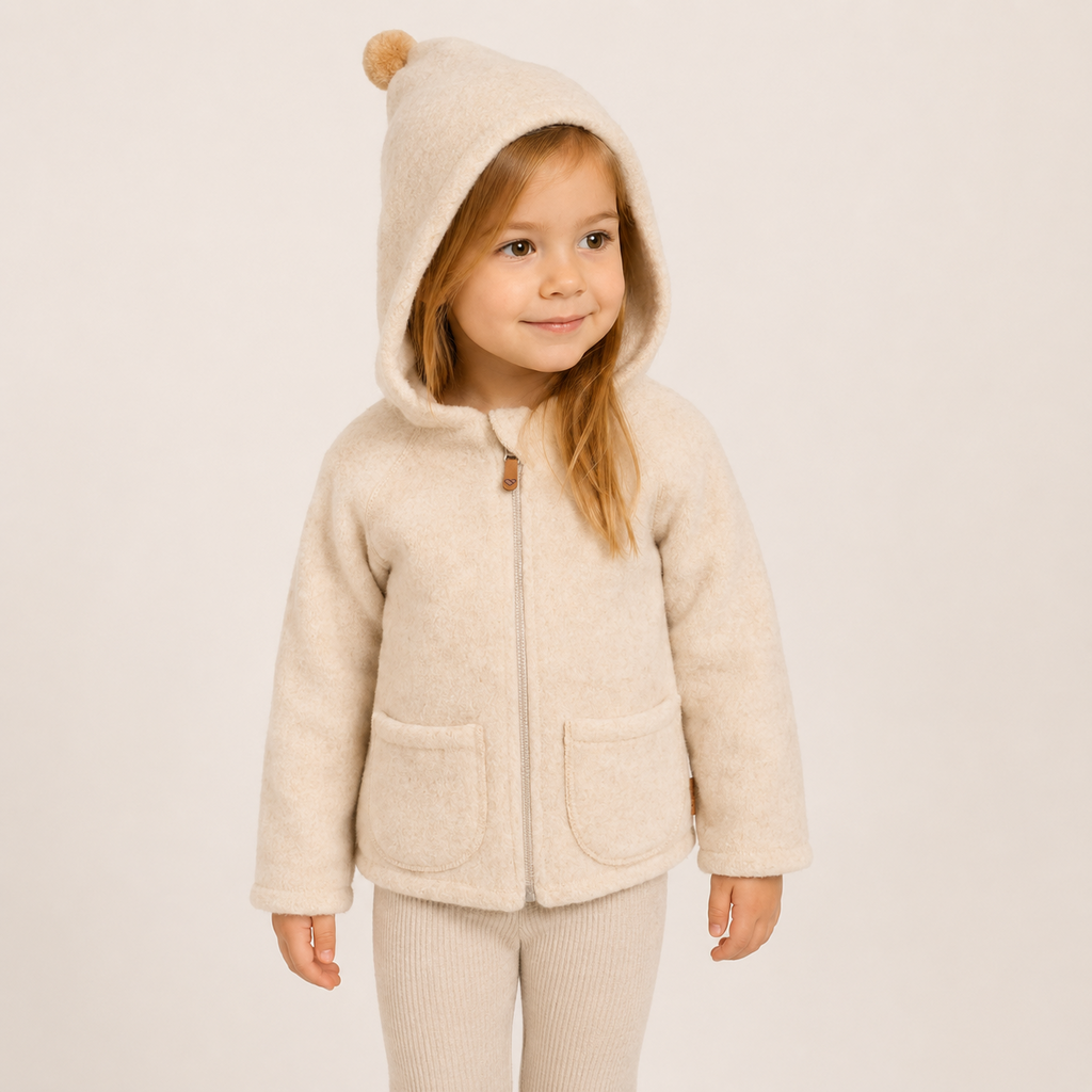 Kinder-Wolljacke Meri Sierra, Beige