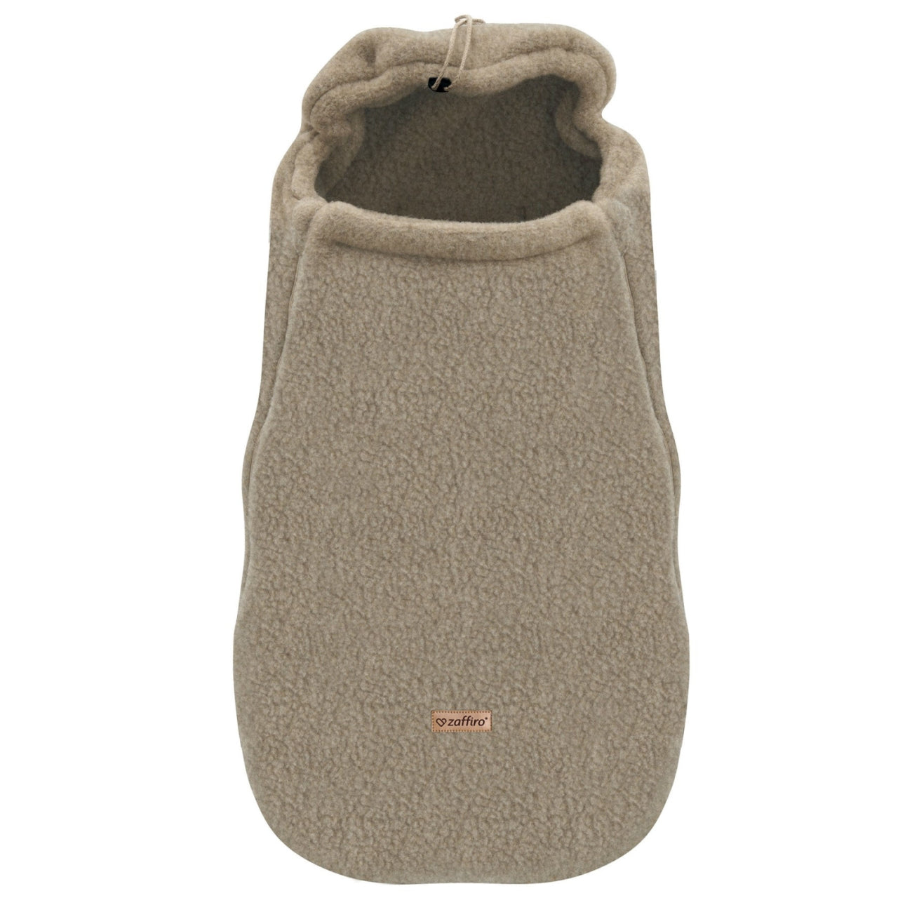 Wollfußsack Mini Nevada, Brown – Rückenansicht