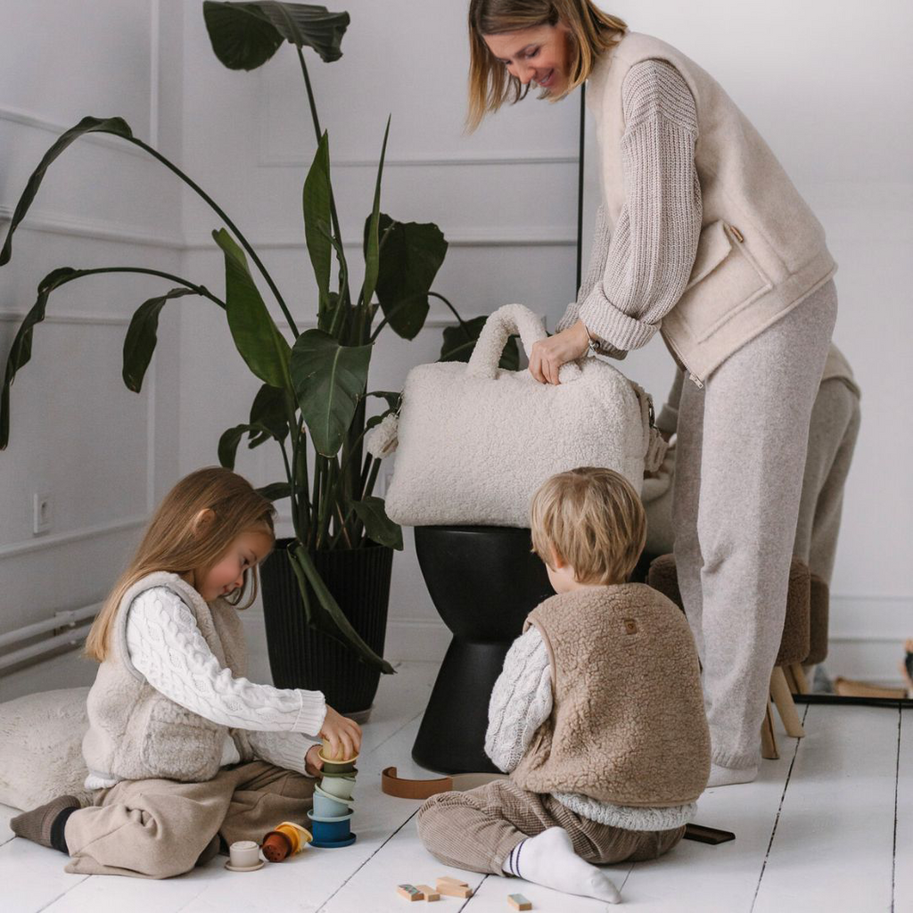 Kinder-Wollweste Nevada, Brown – Seitenansicht
