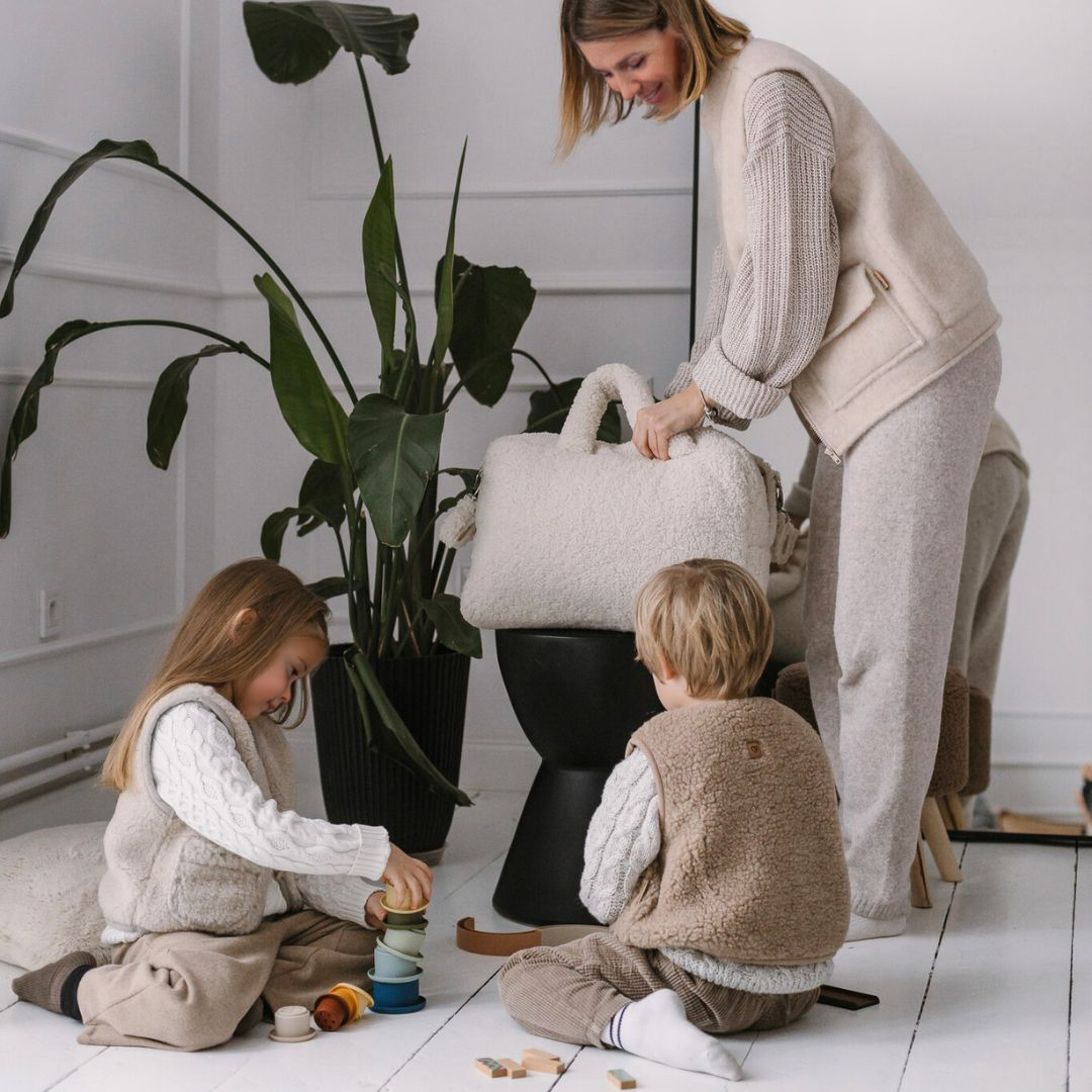 Kinder-Wollweste Nevada, Brown – Seitenansicht