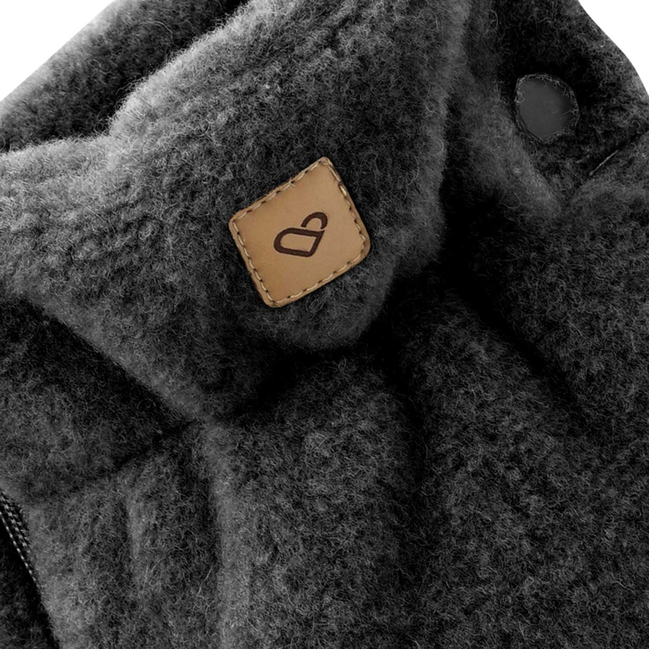 Handwärmer Sierra, Anthracite – Detailansicht Wolle