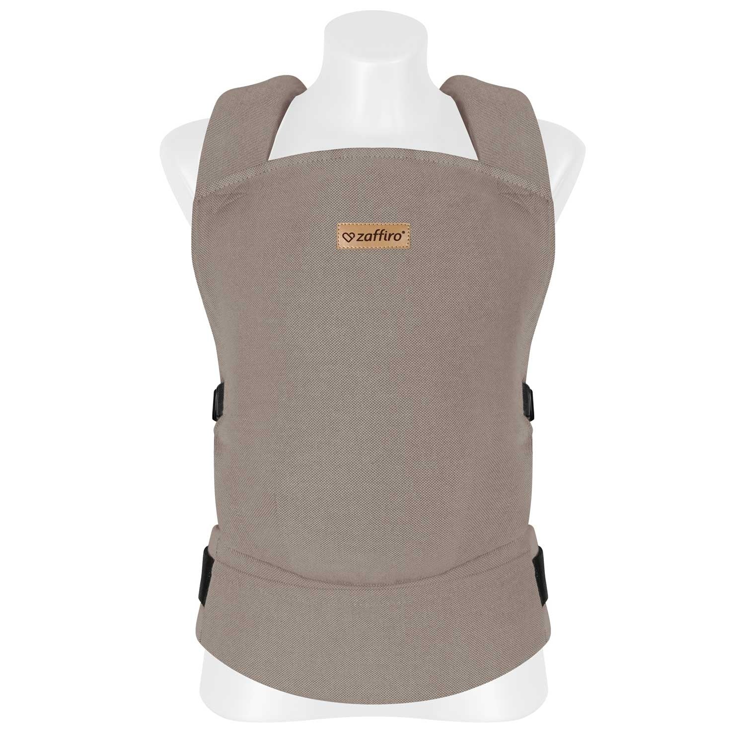 Babytrage BabyFlow, Latte – ergonomische Babytrage für Neugeborene und Kleinkinder
