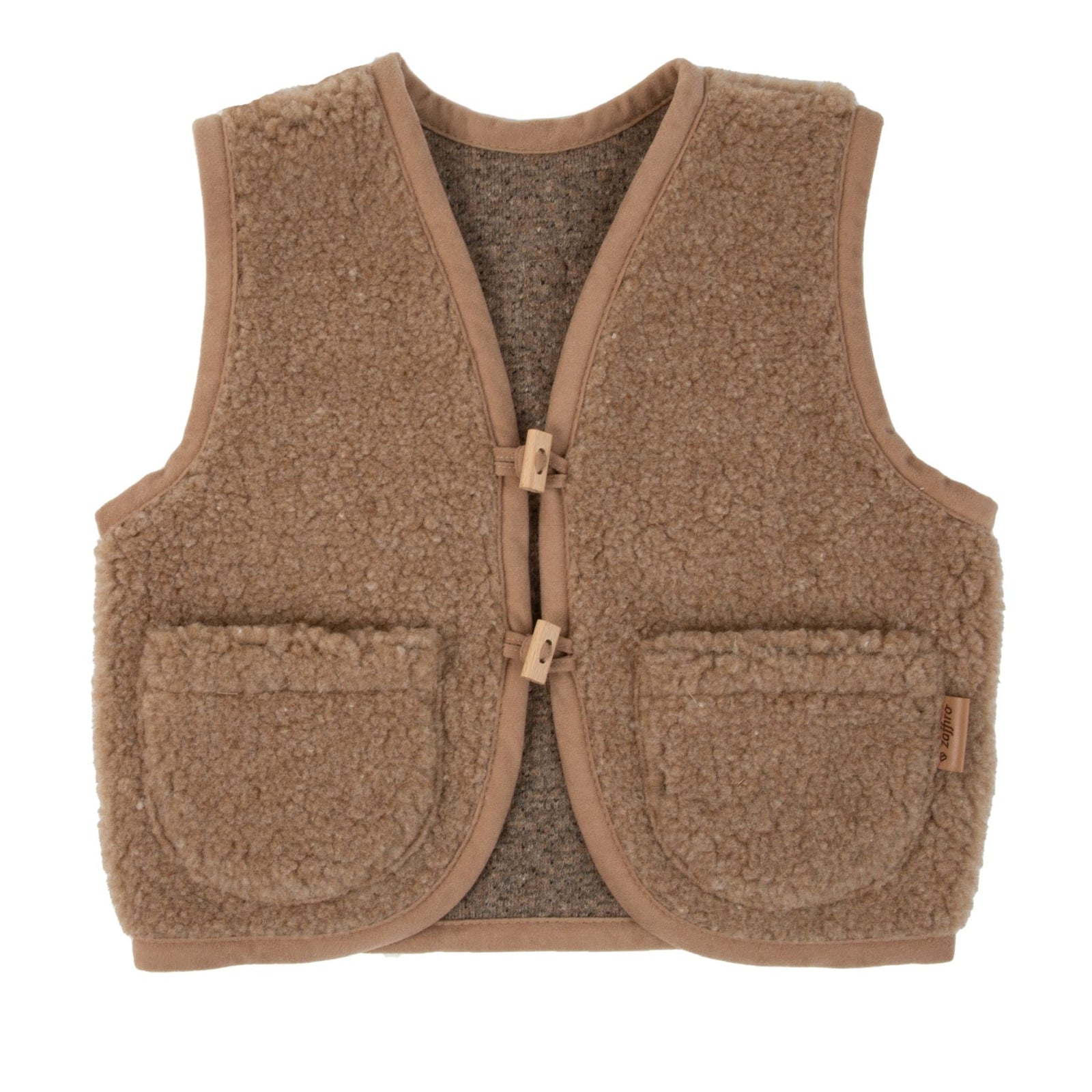 Kinder-Wollweste Nevada, Brown – Kinder Wollweste aus Merinowolle