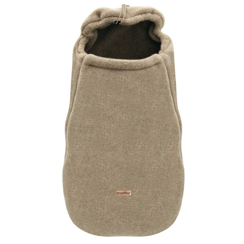 Wollfußsack Mini Sierra, Brown – Detailansicht Öffnung