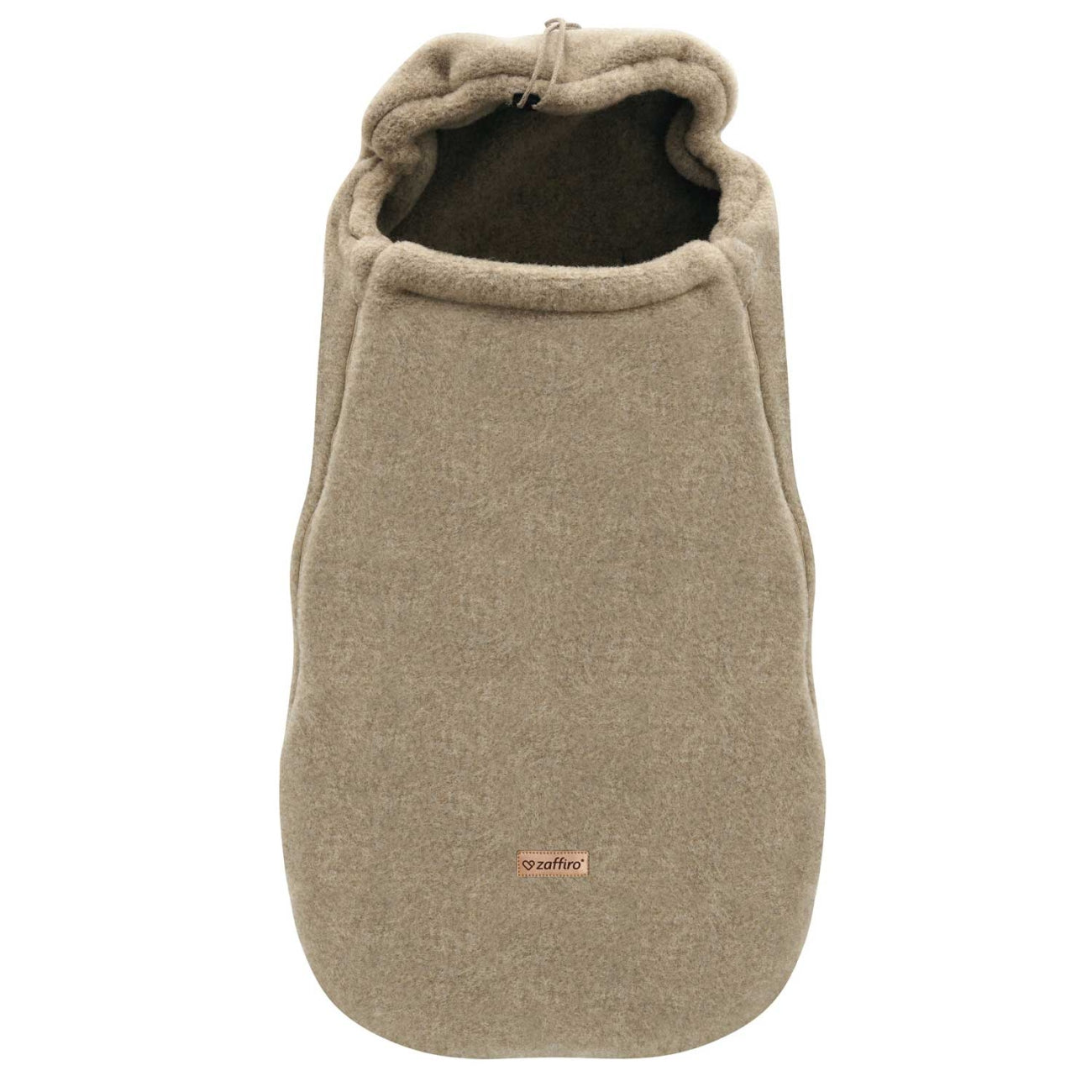 Wollfußsack Mini Sierra, Brown – Detailansicht Öffnung