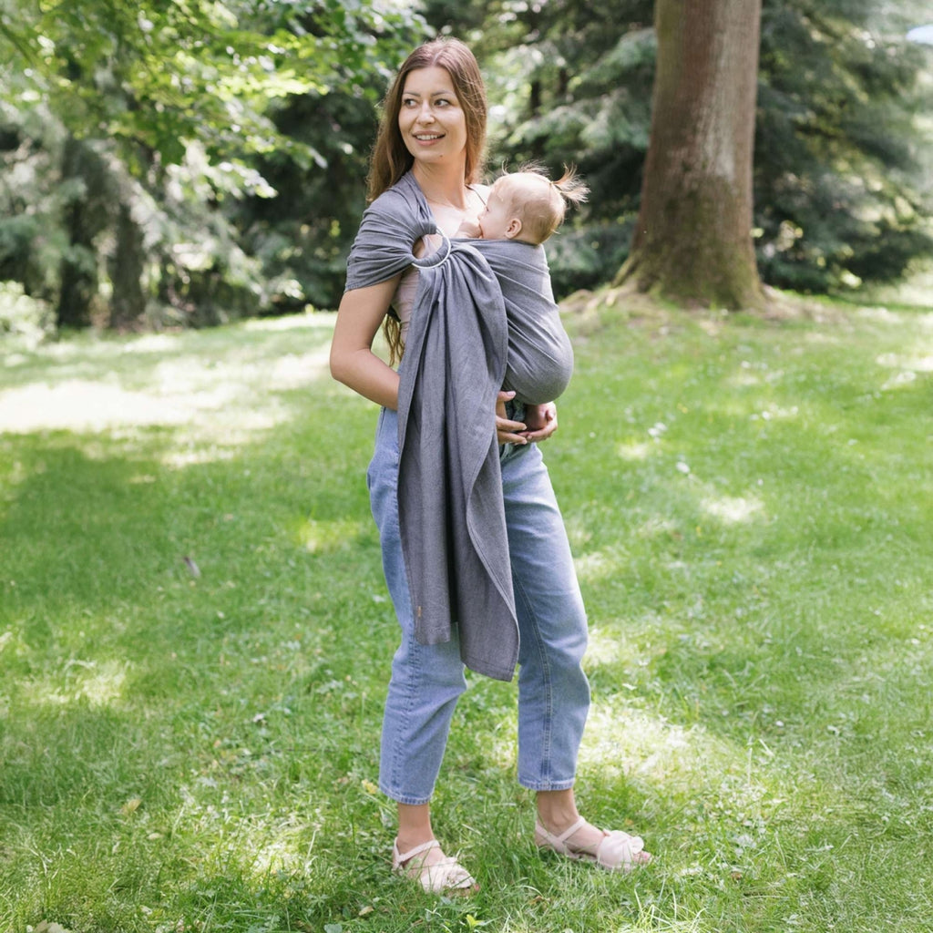 Ringtragetuch HugMe, Grey – Vorderansicht