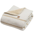 Baumwolldecke Oslo Stripes Beige – weiche Baumwolldecke mit Streifenmuster