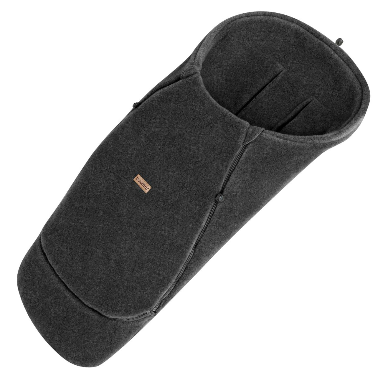Wollfußsack Maxi Sierra, Anthracite – Rückenansicht