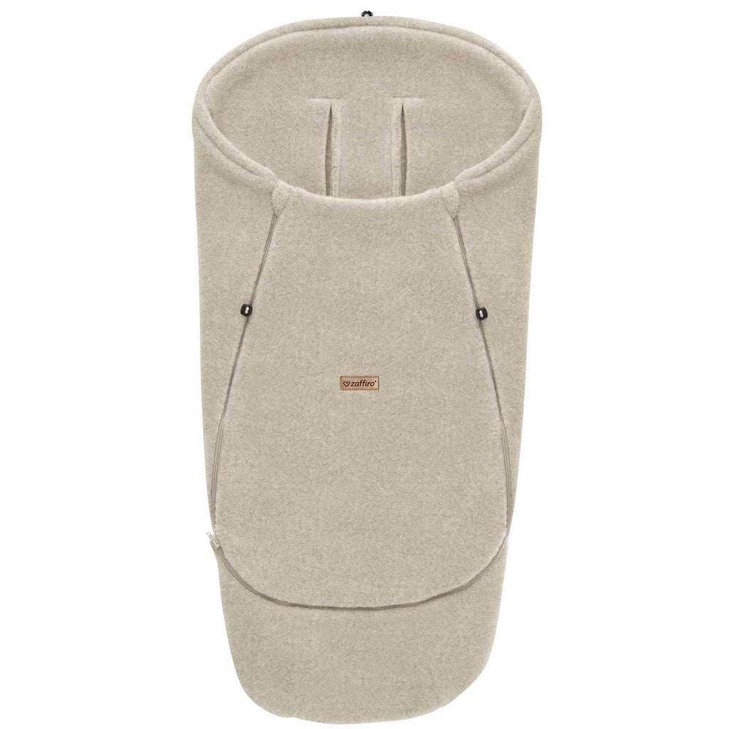 Wollfußsack Maxi Sierra, Beige – großer Woll-Fußsack für Kinderwagen