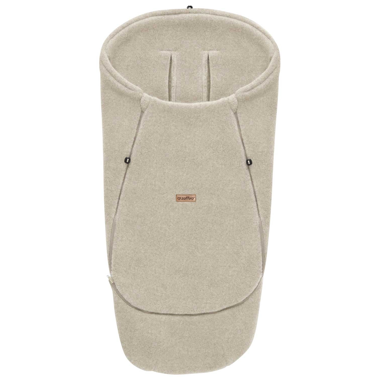 Wollfußsack Maxi Sierra, Beige – großer Woll-Fußsack für Kinderwagen