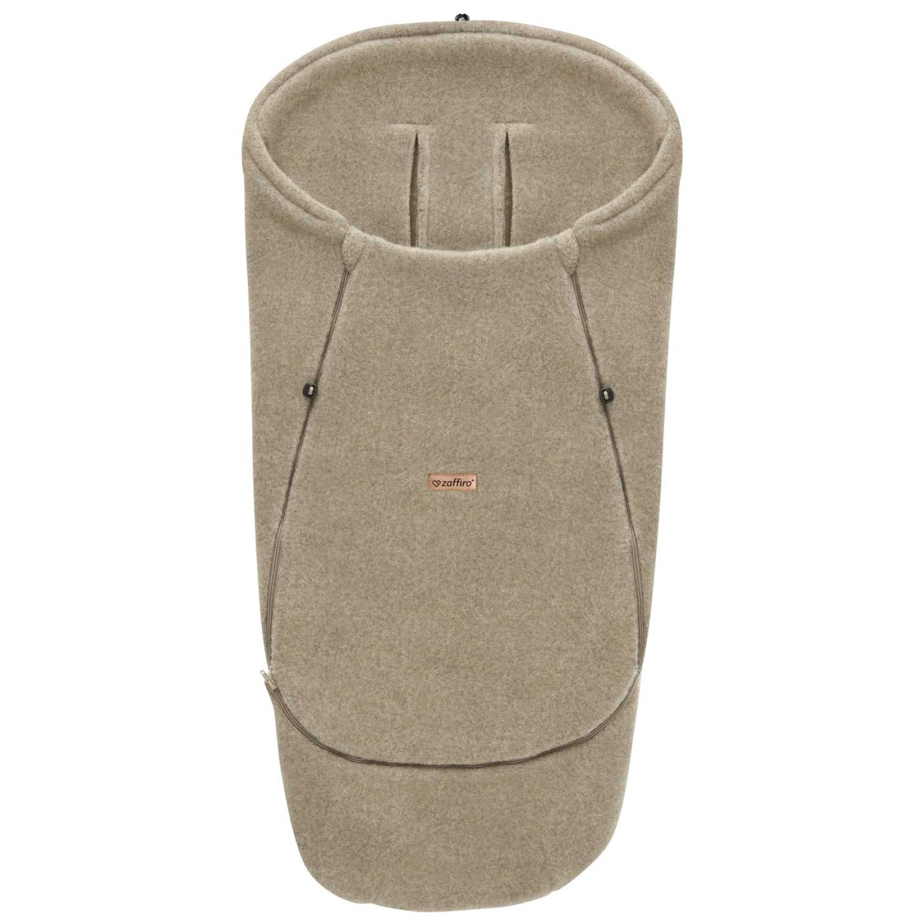 Wollfußsack Maxi Sierra, Brown – Vorderansicht