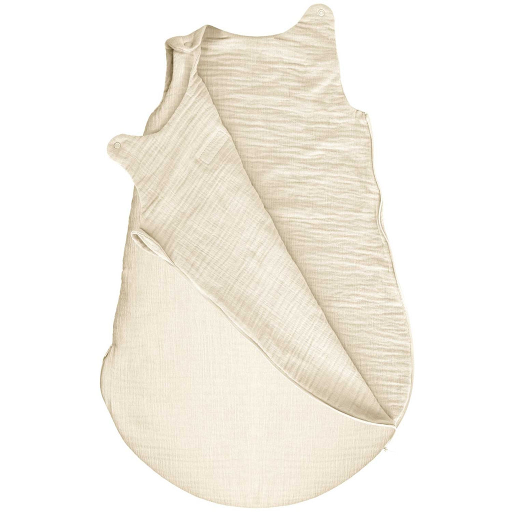 Musselin-Schlafsack Malaga 0,5 TOG, Vanilla – Seitenansicht