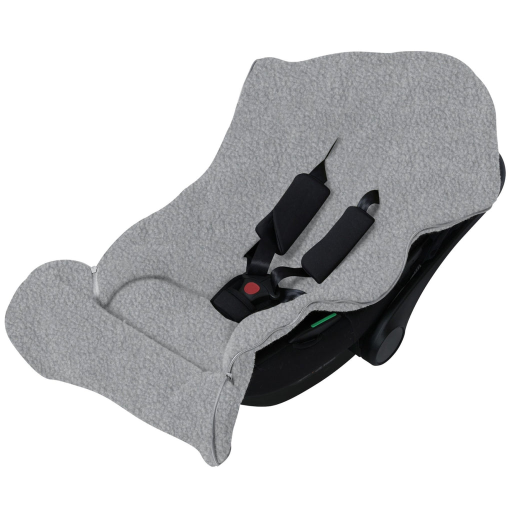 Wollfußsack Mini Nevada, Grey – Rückenansicht