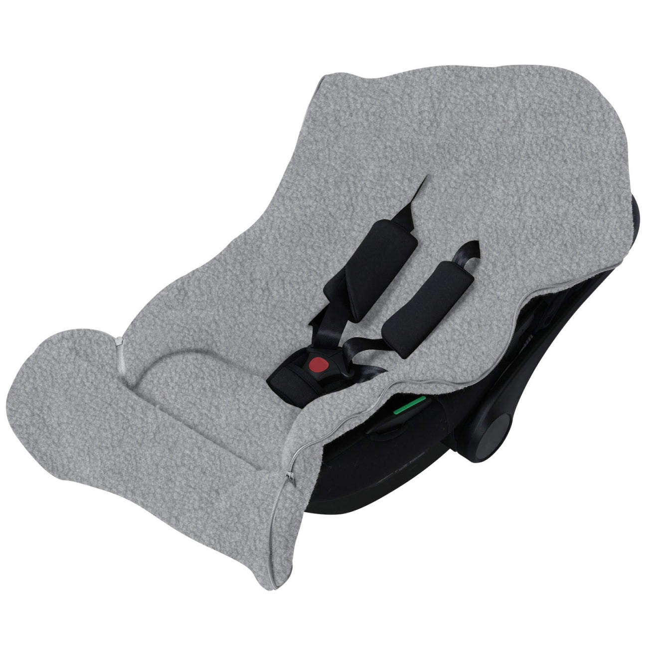 Wollfußsack Mini Nevada, Grey – Rückenansicht