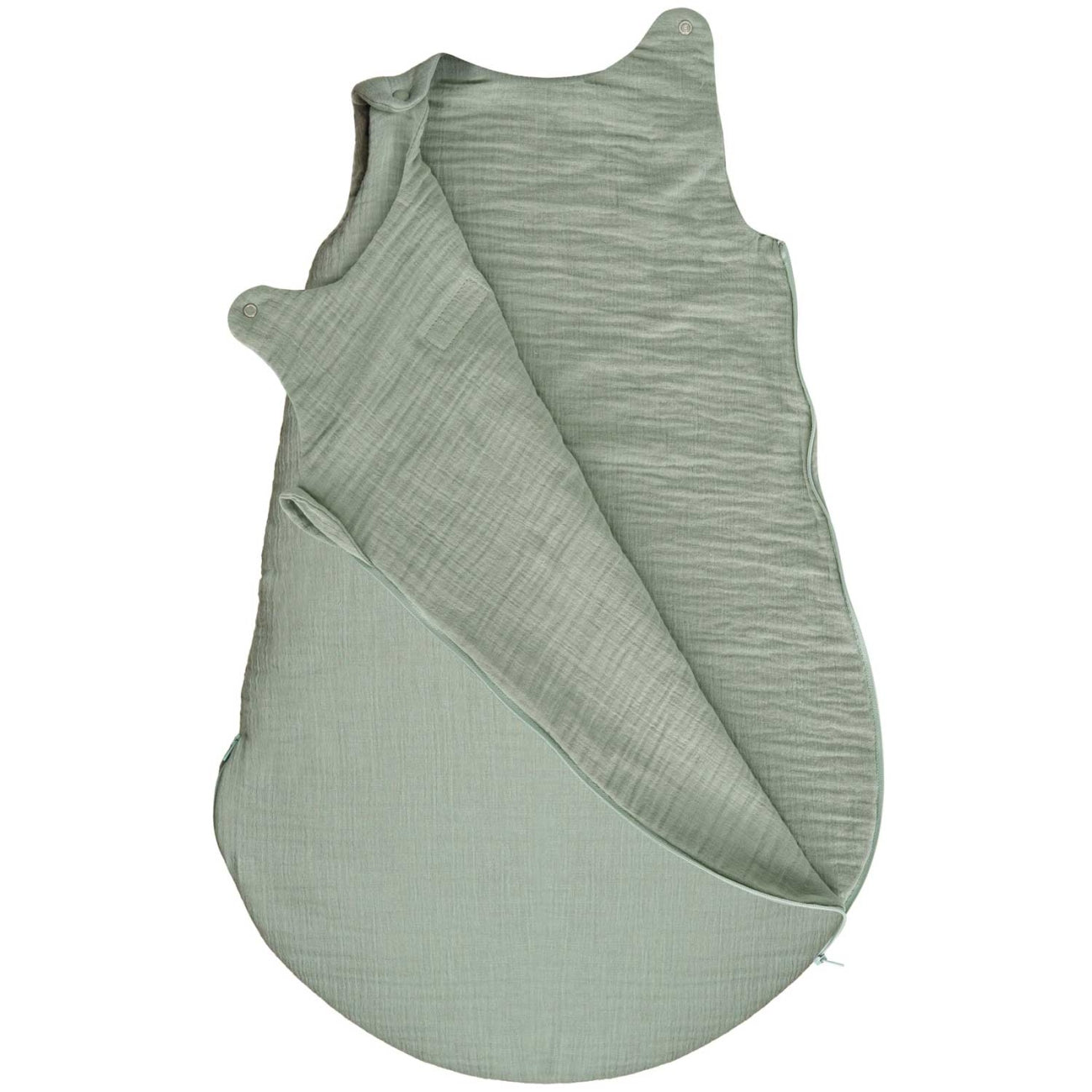Musselin-Schlafsack Malaga 1,5 TOG, Mint – Rückenansicht