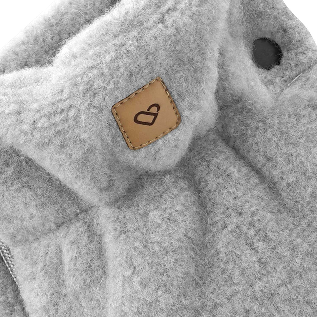 Handwärmer Sierra, Grey – Detailansicht Wolle