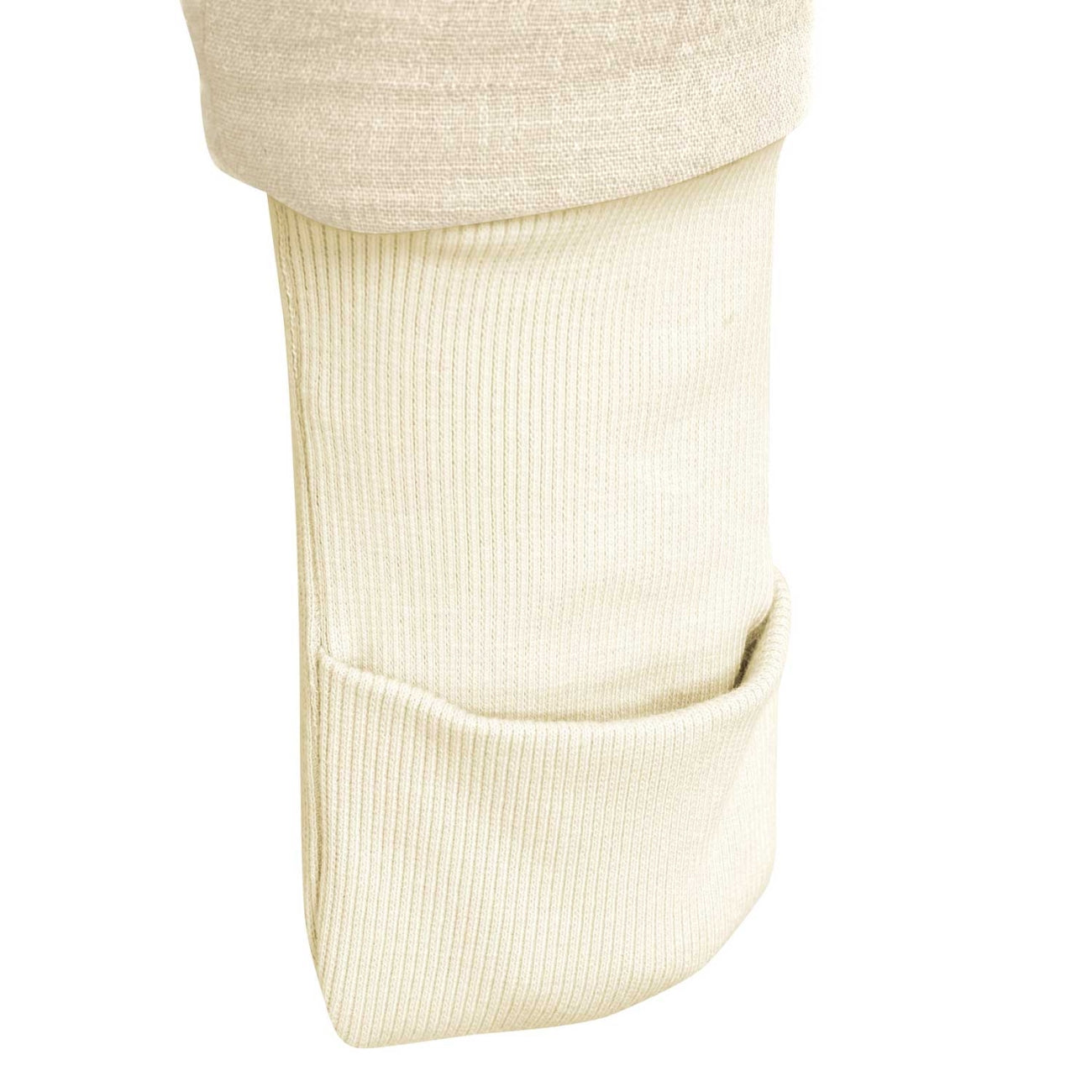 Musselin-Schlafsack Malaga mit Beinen 1,5 TOG, Vanilla – Rückenansicht