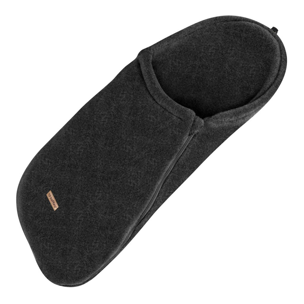 Wollfußsack Mini Sierra, Anthracite – Rückenansicht