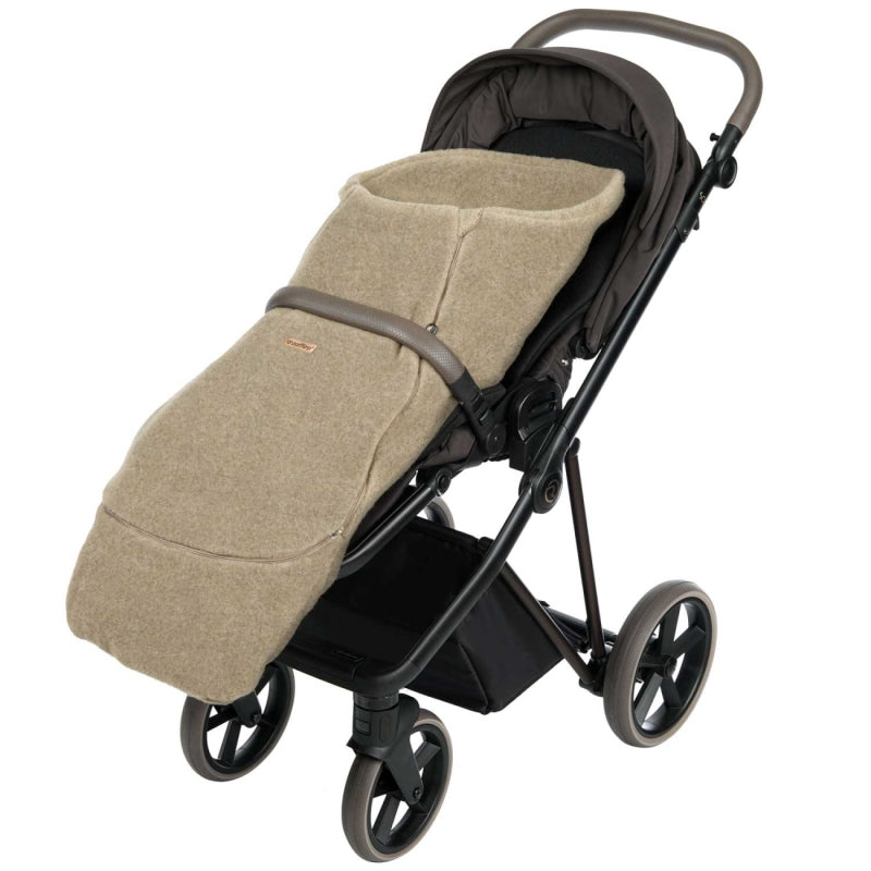 Wollfußsack Maxi Sierra, Brown – Befestigung Detail