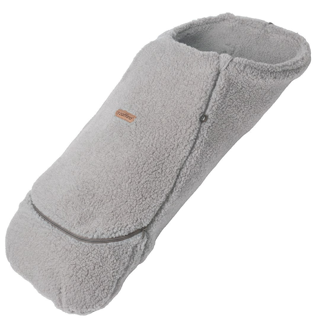 Wollfußsack Maxi Nevada, Grey – großer Woll-Fußsack für Kinderwagen