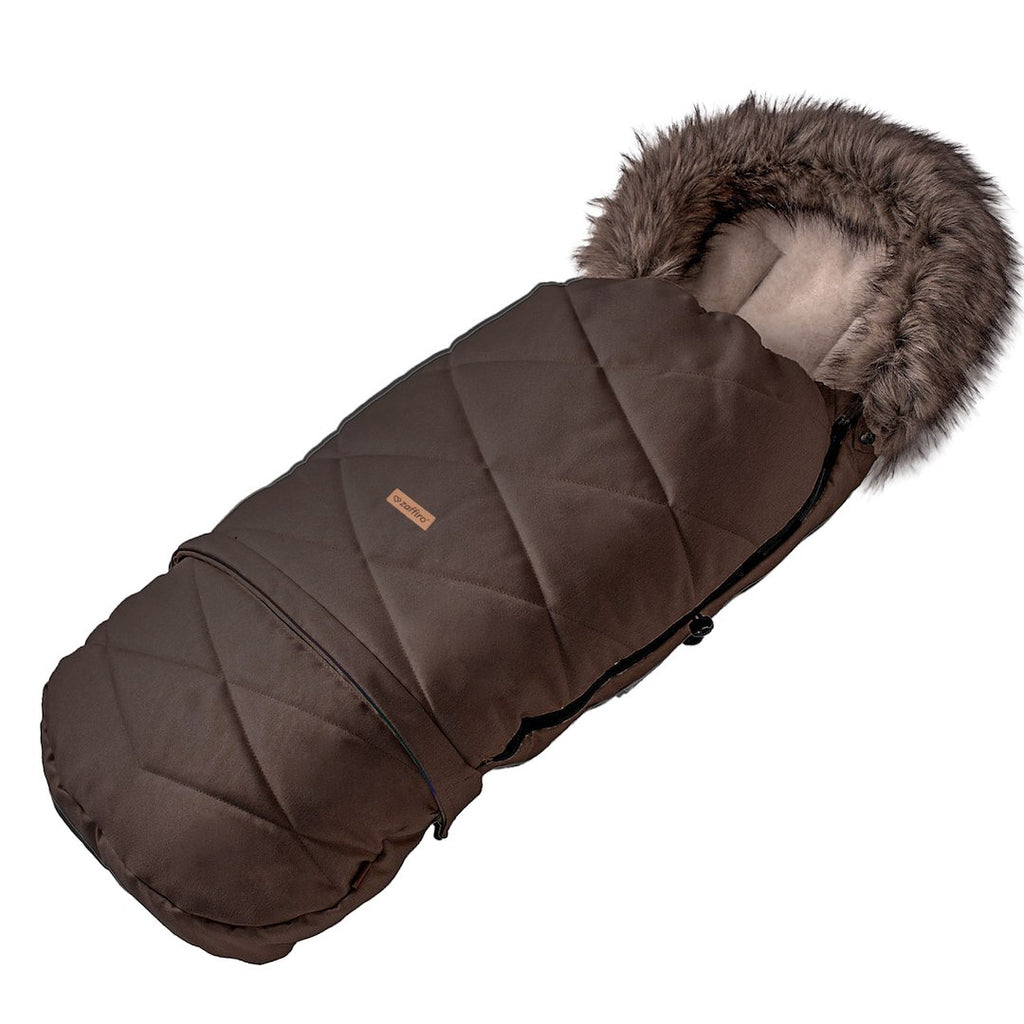 Fußsack GrowUP Scandi, Brown – mitwachsender Babyfußsack 0–36 Monate