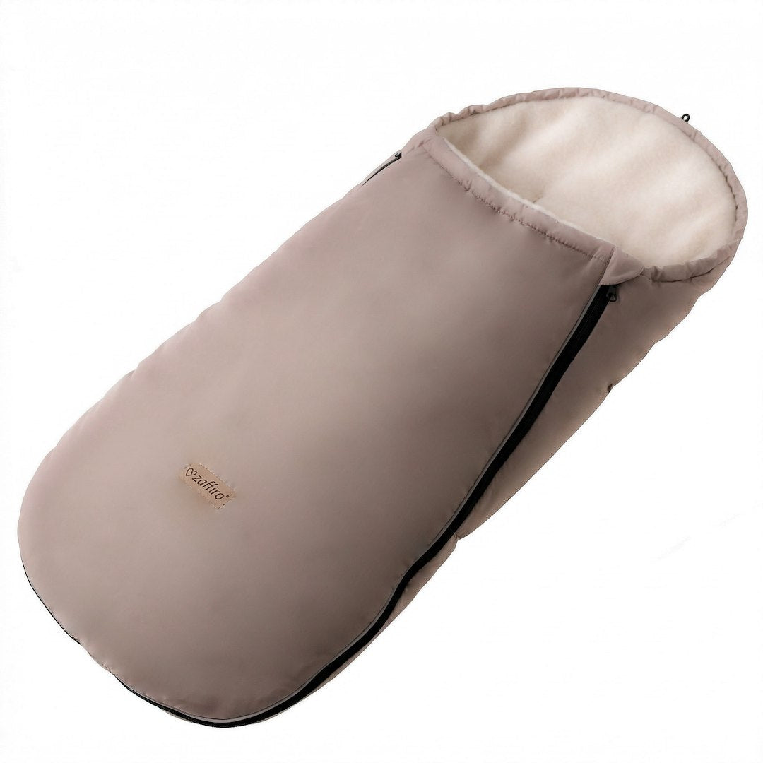 Wollfußsack Mini Aspen 0–12 Monate Latte