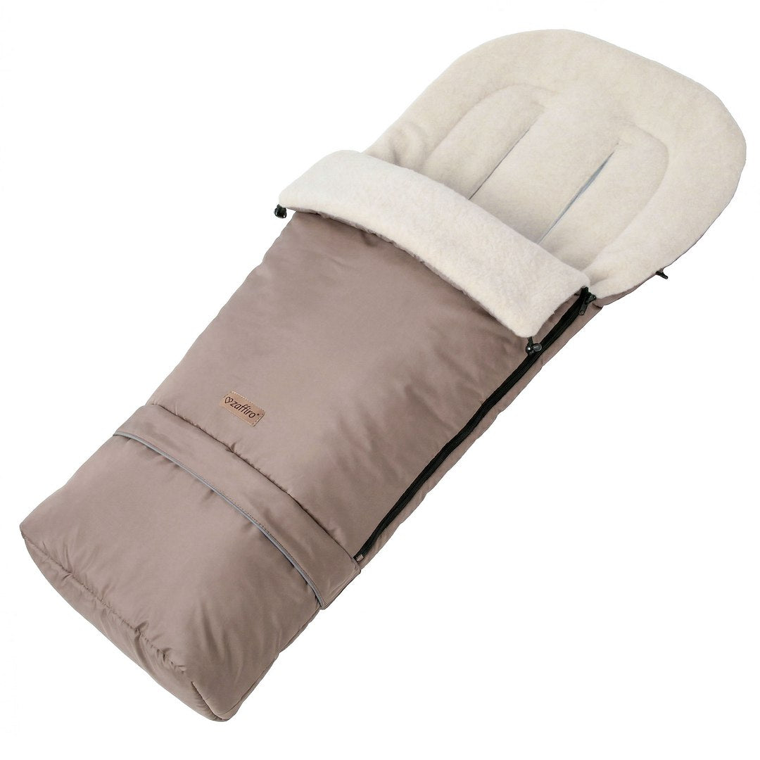 Fußsack SleepGrow Aspen, Latte – mitwachsender Schlafsack-Fußsack