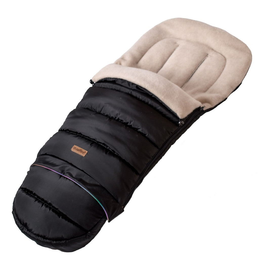 Fußsack iGrow Aspen, Black – mitwachsender Babyfußsack 0–36 Monate