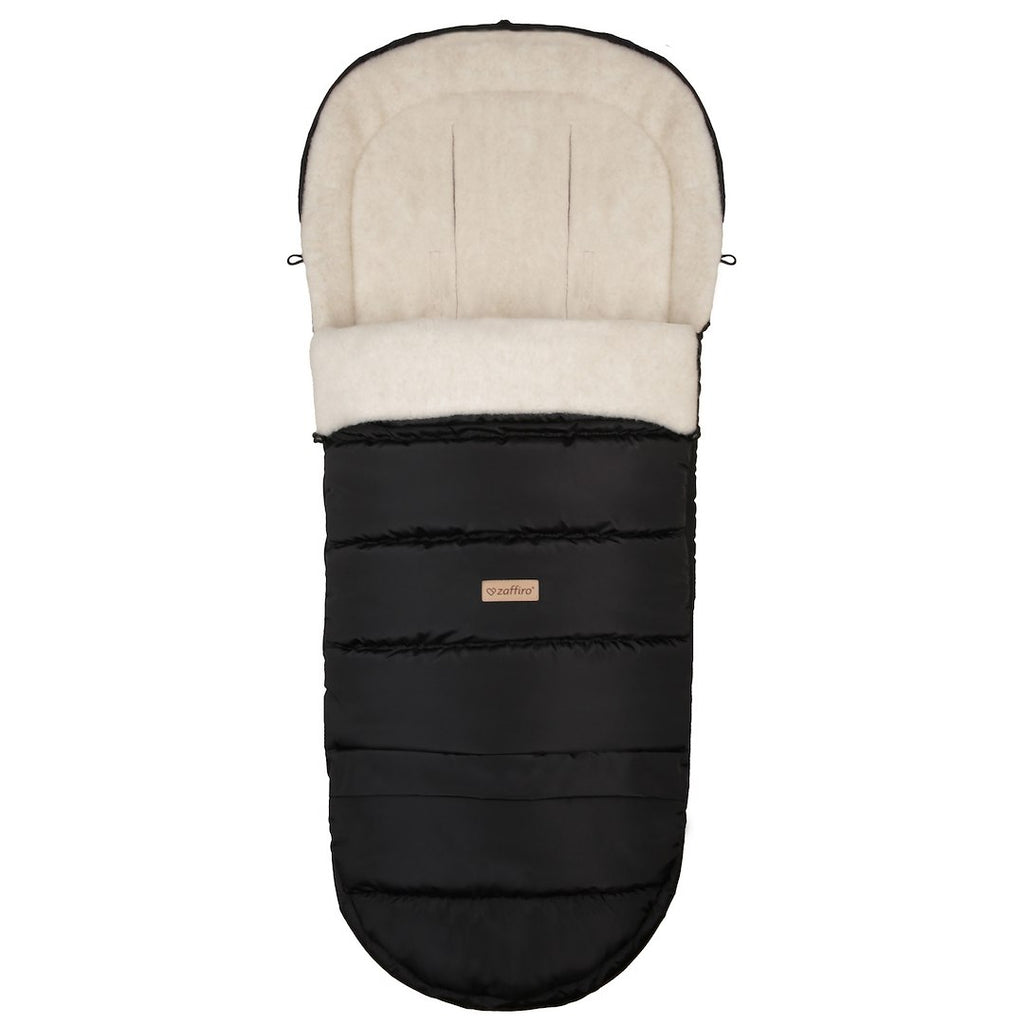 Fußsack iGrow Aspen, Black – Vorderansicht Kinderwagen