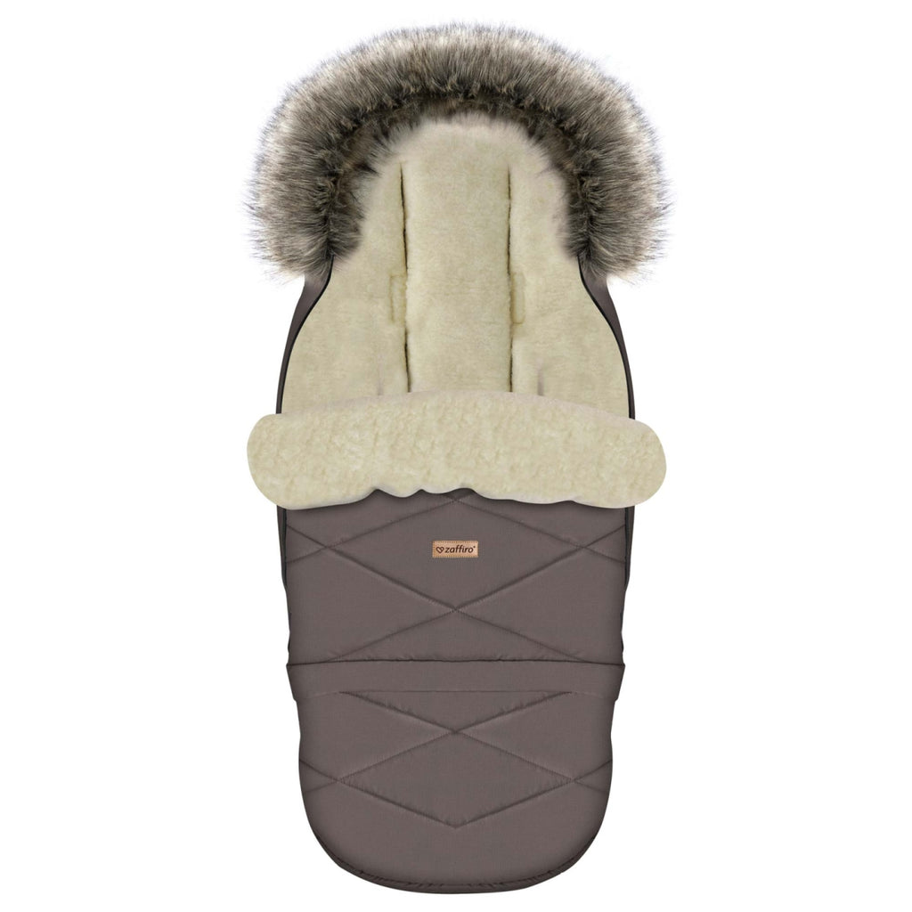 Fußsack GrowUP Nordico, Taupe – Seitenansicht
