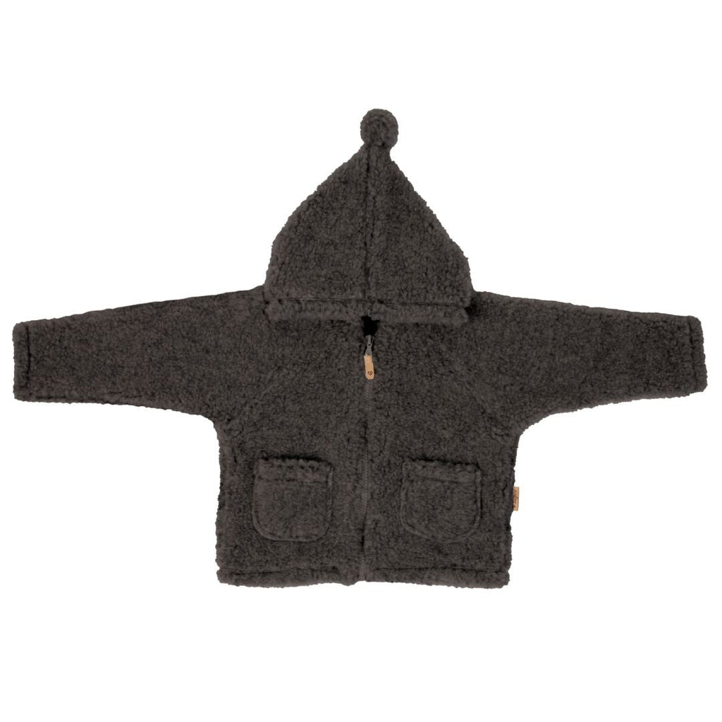 Kinder-Wolljacke Meri Nevada, Anthracite – Kinder Wolljacke aus Merinowolle