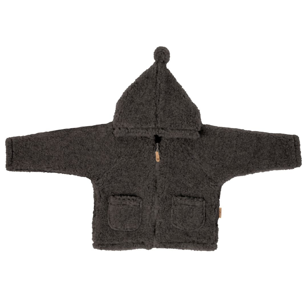 Kinder-Wolljacke Meri Nevada, Anthracite – Kinder Wolljacke aus Merinowolle