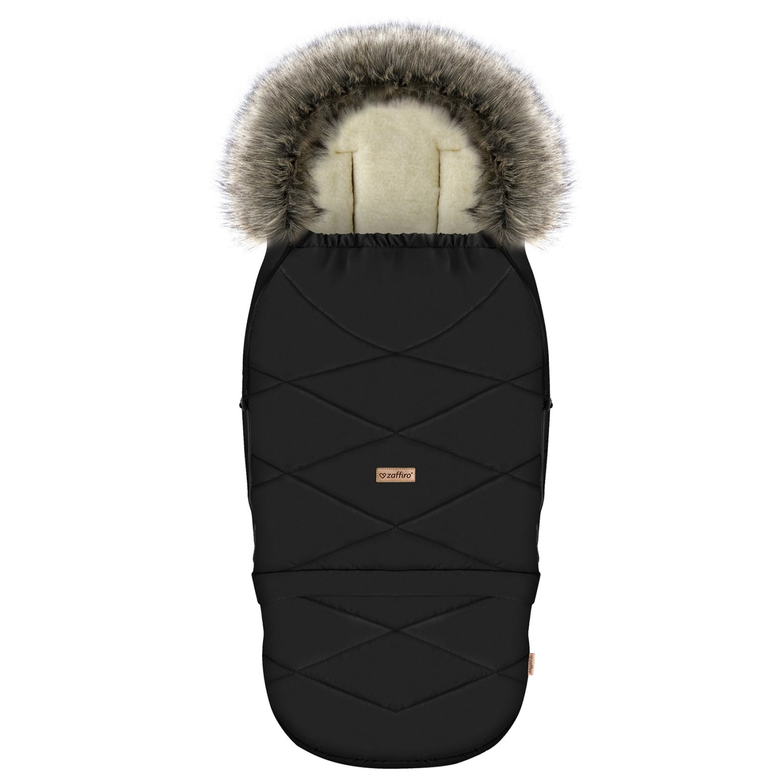 Fußsack GrowUP Nordico, Black – mitwachsender Babyfußsack 0–36 Monate