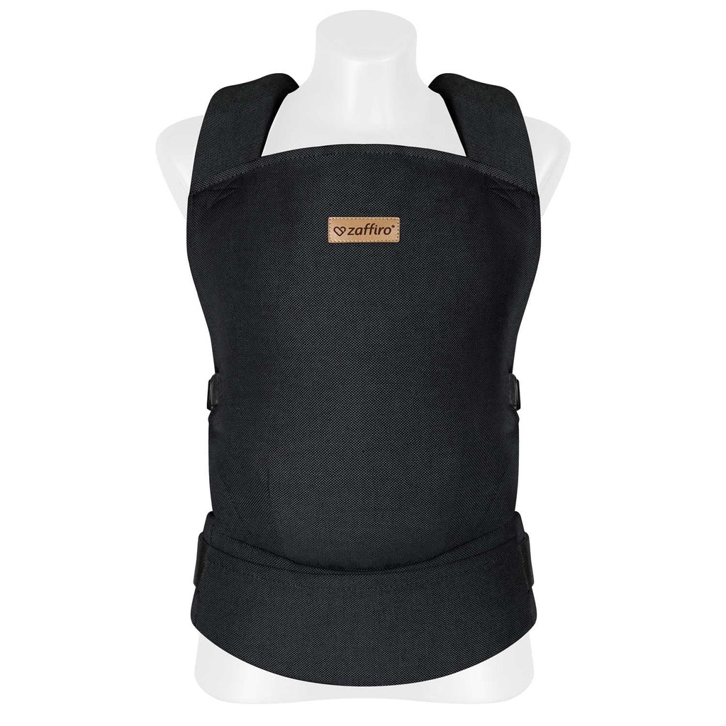 Babytrage BabyFlow, Anthracite – ergonomische Babytrage für Neugeborene und Kleinkinder