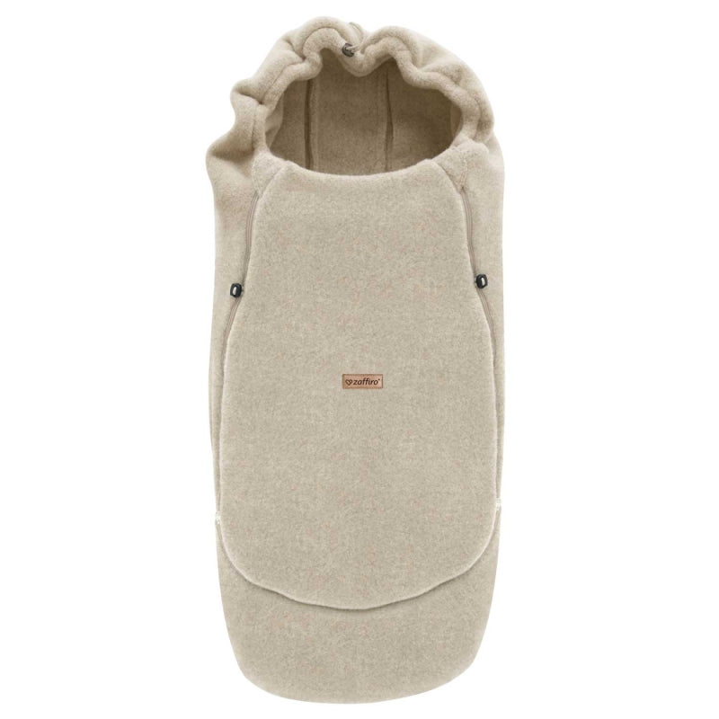 Wollfußsack Maxi Sierra, Beige – Detailansicht Wolle