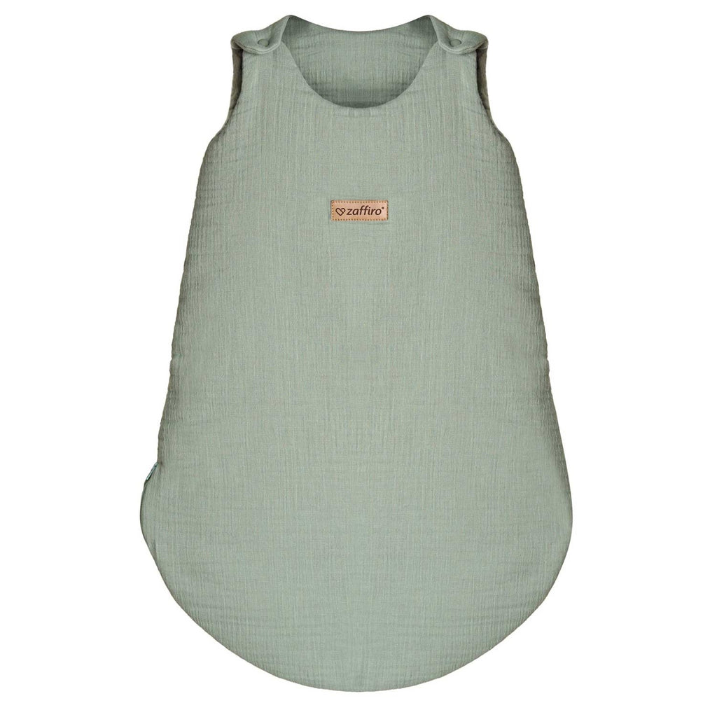 Musselin-Schlafsack Malaga 1,5 TOG, Mint – Vorderansicht