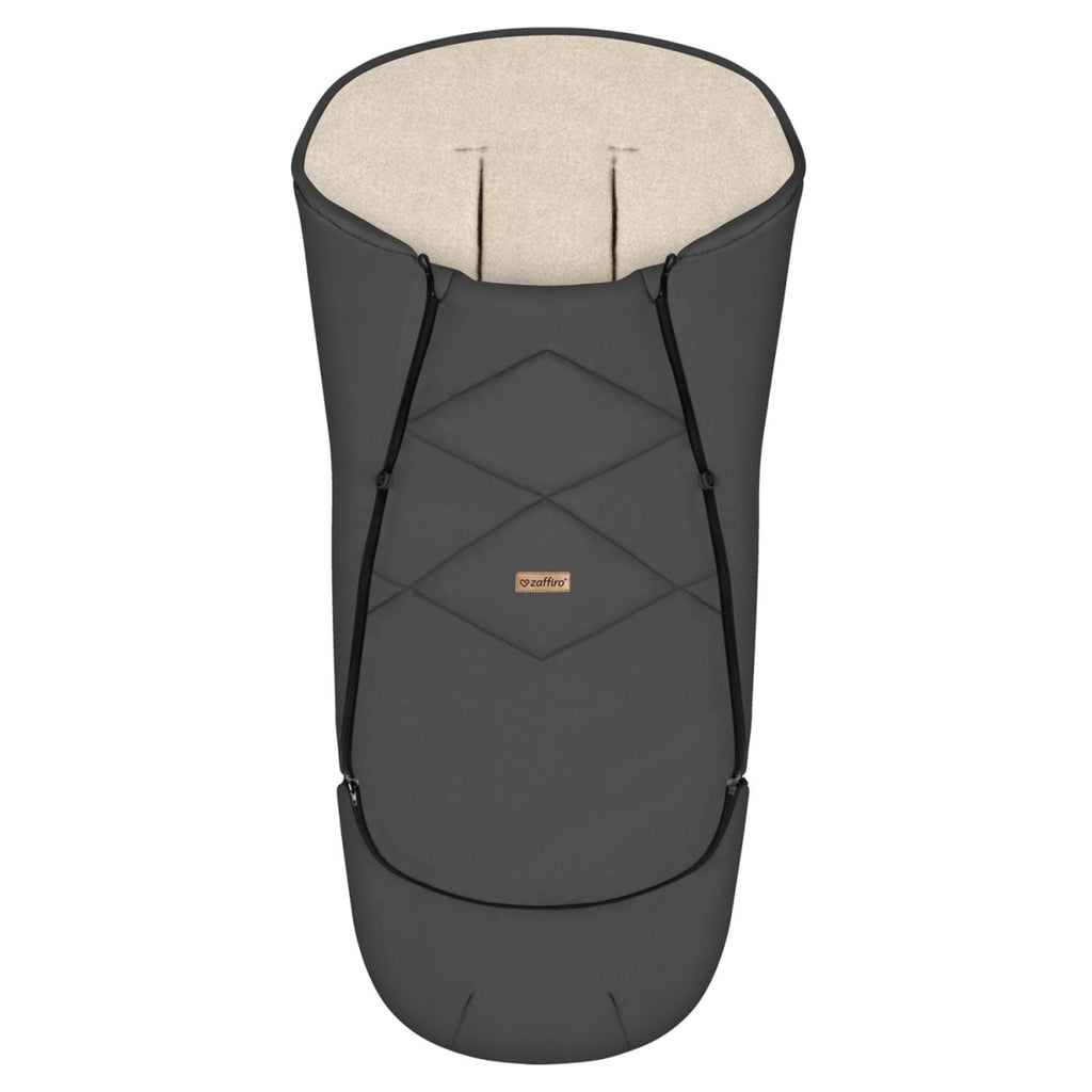 Fußsack EverGrow Aspen, Anthracite – mitwachsender Kinderwagen-Fußsack