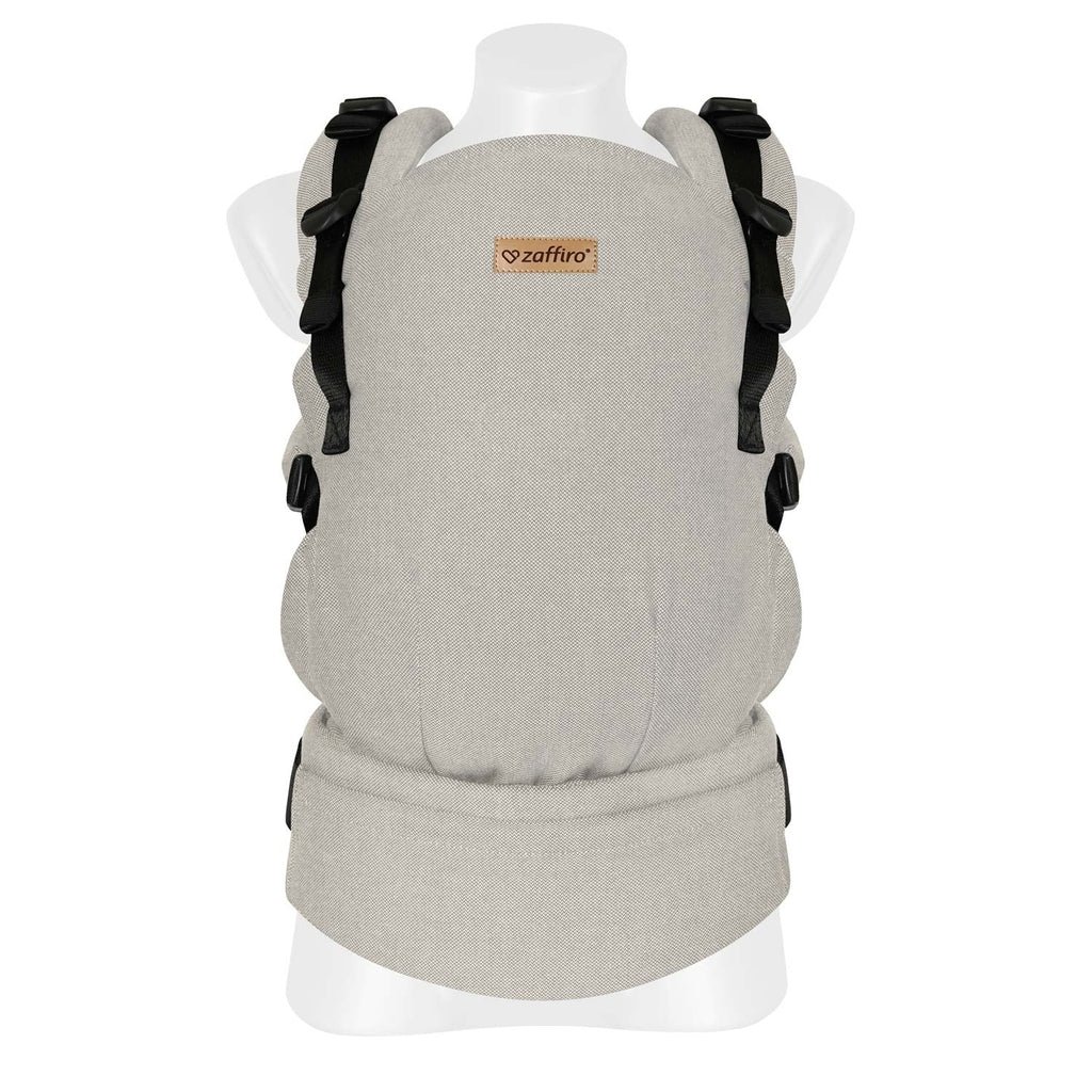 Babytrage BabyGrow, Beige – mitwachsende ergonomische Babytrage