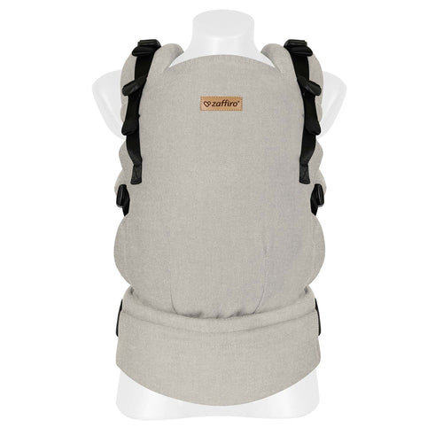 Babytrage BabyGrow, Beige – mitwachsende ergonomische Babytrage