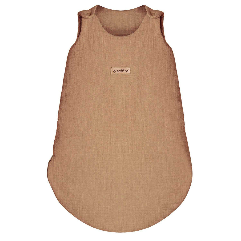 Musselin-Schlafsack Malaga 1,5 TOG, Toffee – ganzjähriger Baby Schlafsack