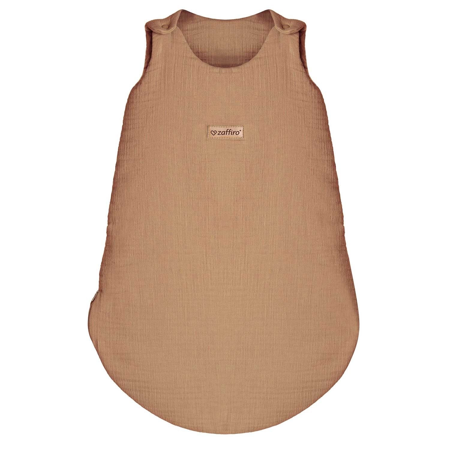 Musselin-Schlafsack Malaga 1,5 TOG, Toffee – ganzjähriger Baby Schlafsack