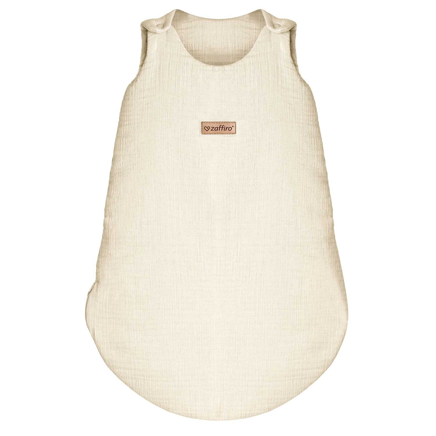 Musselin-Schlafsack Malaga 2,5 TOG, Vanilla – warmer Baby Schlafsack für kühle Nächte