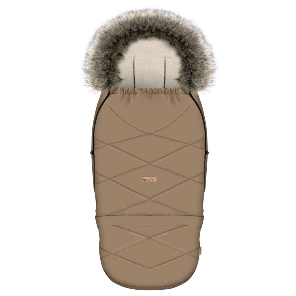 Fußsack GrowUP Aspen, Latte – mitwachsender Babyfußsack 0–36 Monate