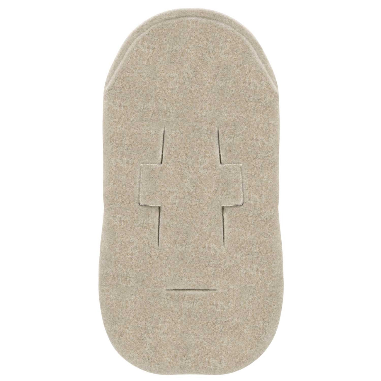 Wollfußsack Mini Sierra, Beige – Vorderansicht