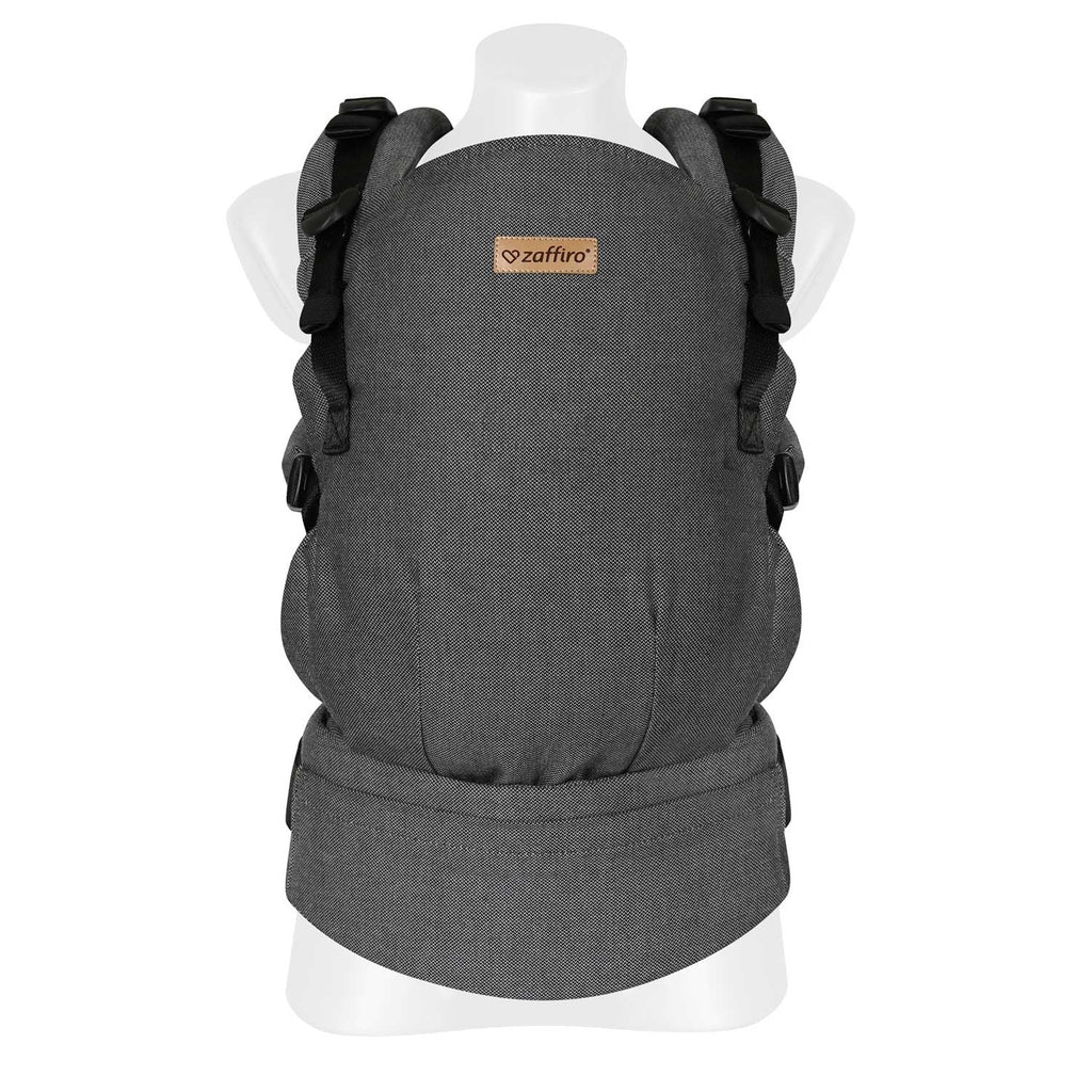 Babytrage BabyGrow, Grey – mitwachsende ergonomische Babytrage