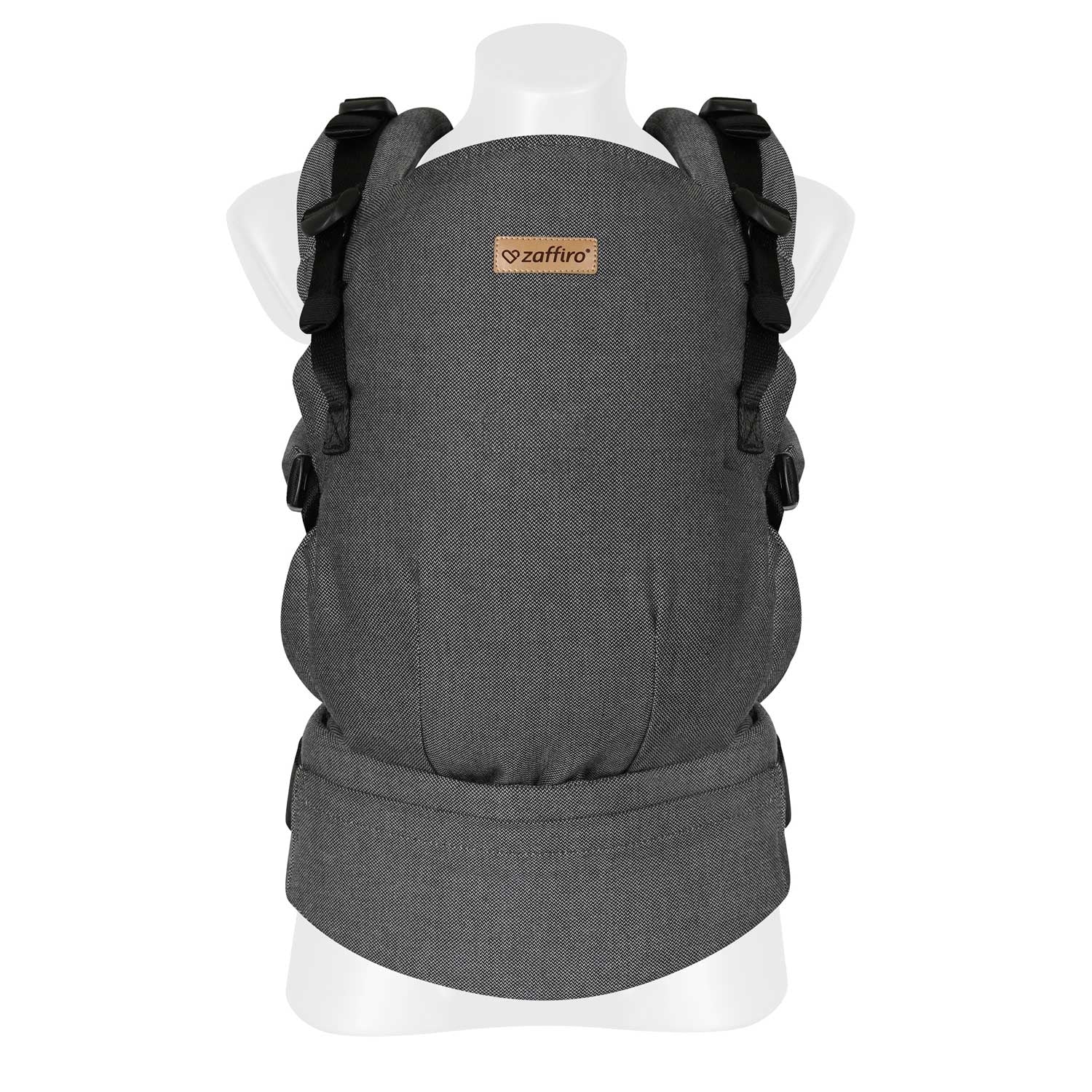 Babytrage BabyGrow, Grey – mitwachsende ergonomische Babytrage