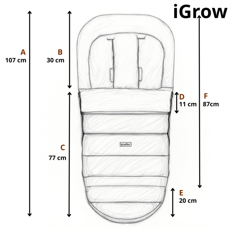 Fußsack iGrow Aspen, Black – Detailansicht Wollqualität