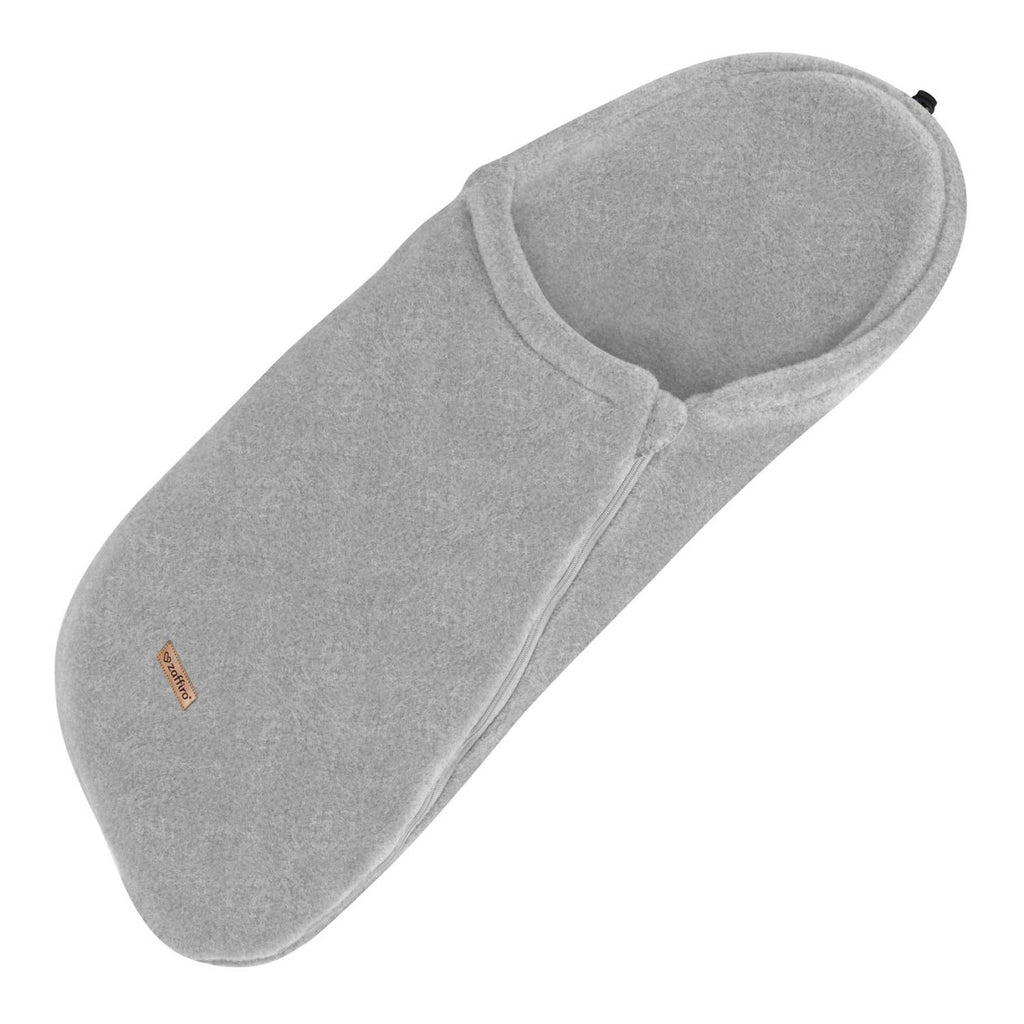 Wollfußsack Mini Sierra, Grey – Rückenansicht